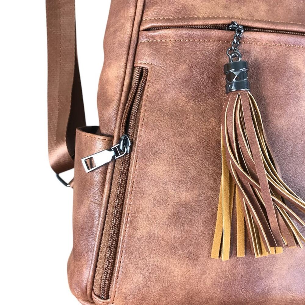 Fadeon Leather Convertible Backpack Shoulder Bag … - image 8